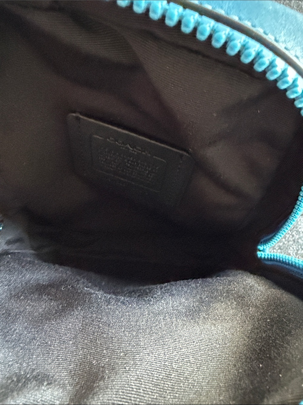 Coach Turquoise Embossed Signature Belt Bag - Picture 4 of 5